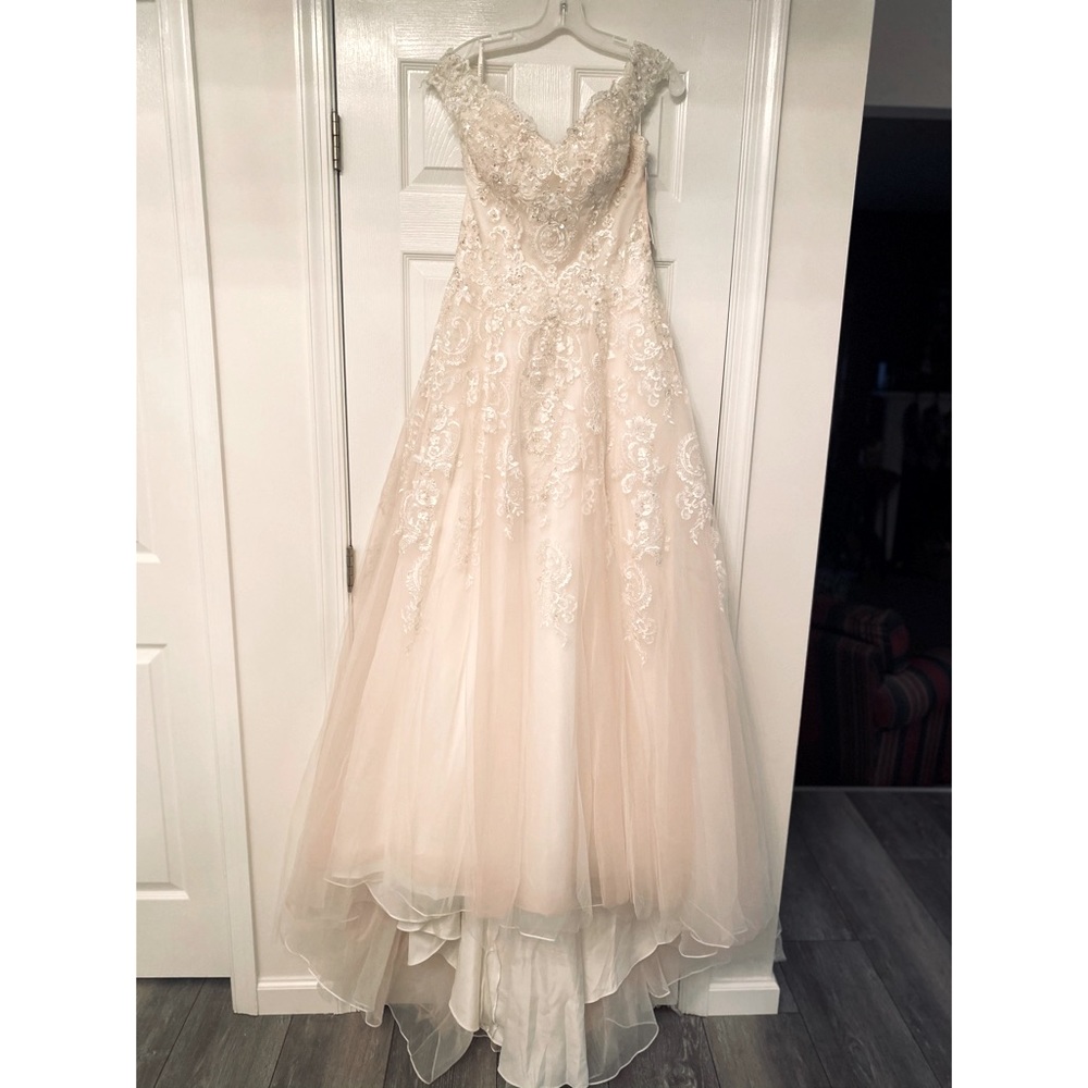 Blush David’s Bridal Wedding Gown NWT
